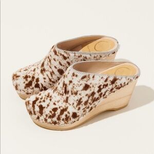 No 6 New School Wedge Clog in Appaloosa Pony Sz 41